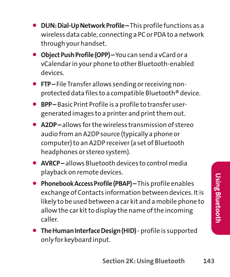 Usin g b lu et oo th | LG LGLX265 User Manual | Page 157 / 438