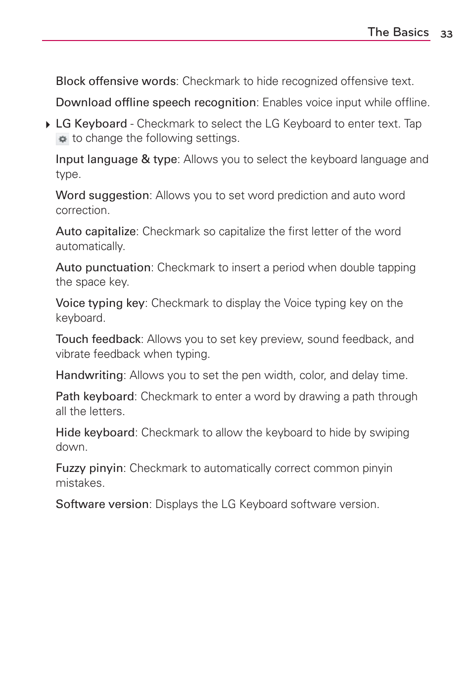 LG VS930 User Manual | Page 35 / 198