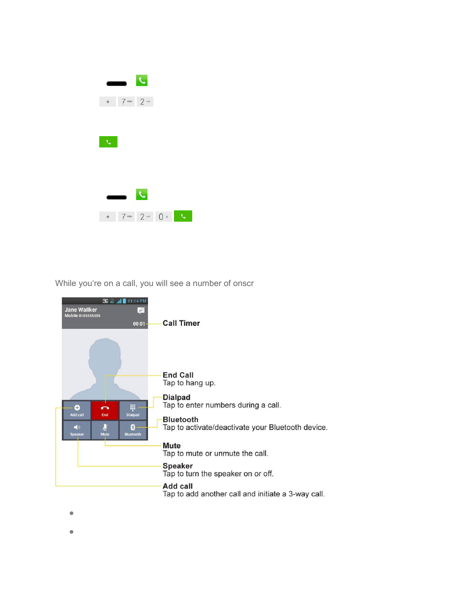 In-call options | LG LG720 User Manual | Page 59 / 175