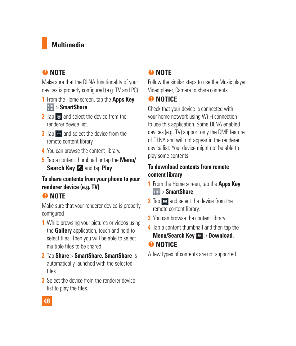 LG LGP930 User Manual | Page 48 / 104