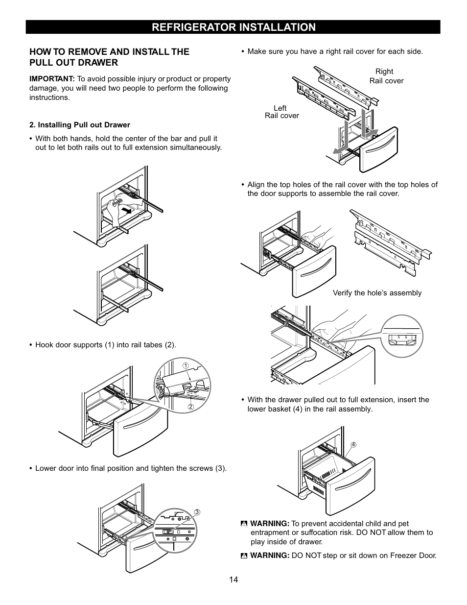 Refrigerator installation | LG LFC23760ST User Manual | Page 13 / 33