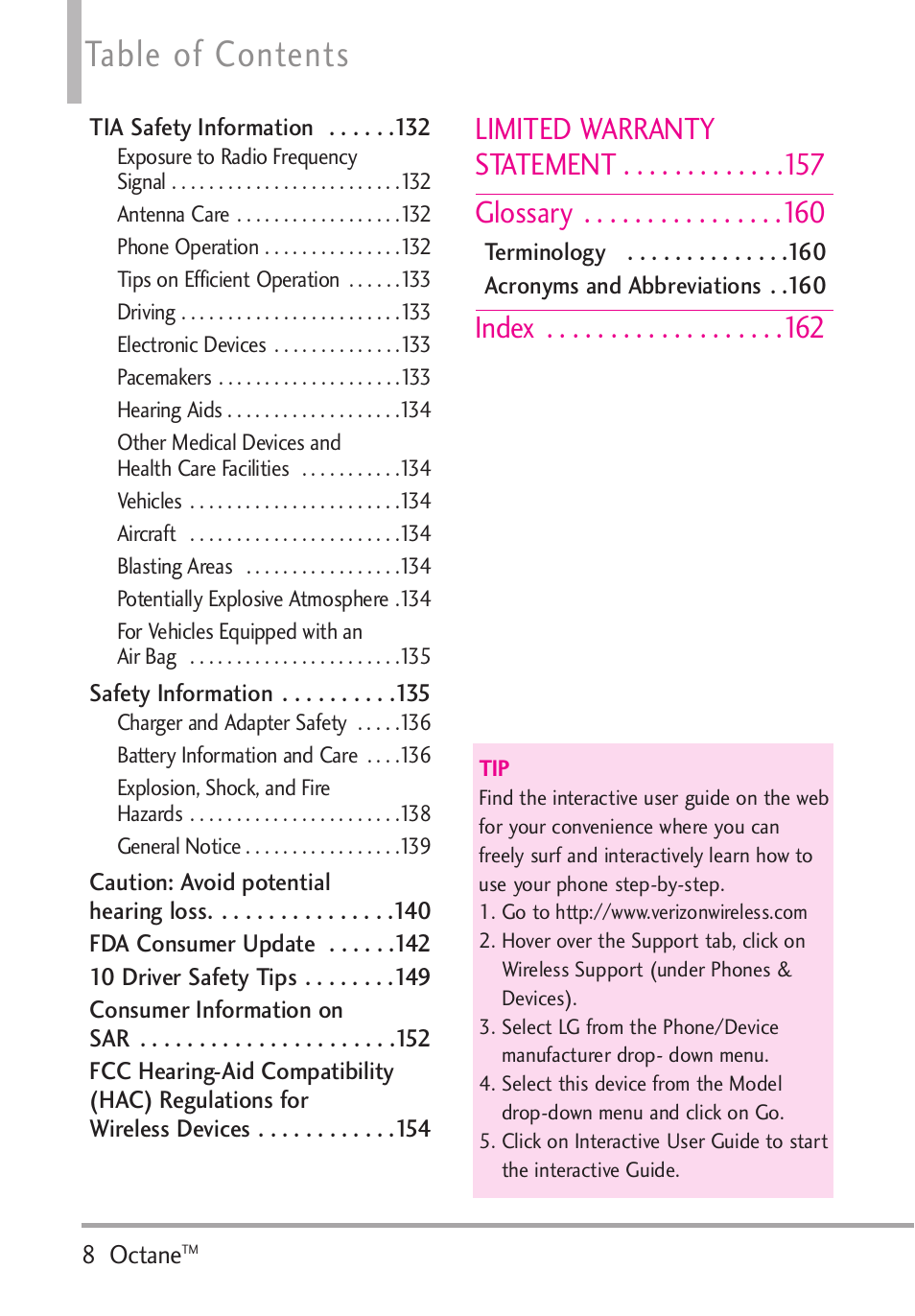LG Octane VN530 User Manual | Page 10 / 345