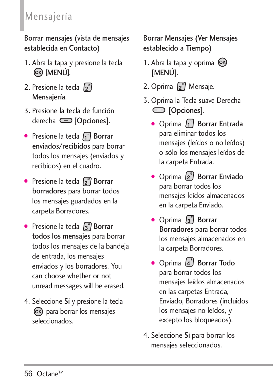 Mensajería | LG Octane VN530 User Manual | Page 222 / 345