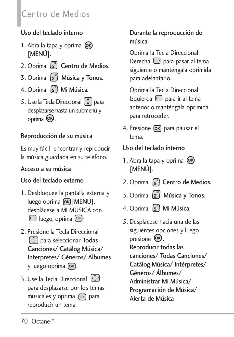 Centro de medios | LG Octane VN530 User Manual | Page 236 / 345
