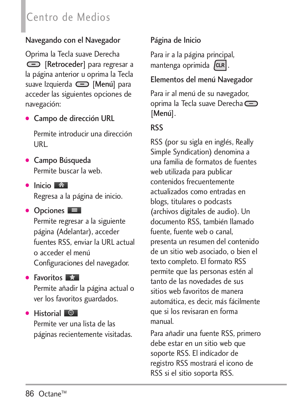 Centro de medios | LG Octane VN530 User Manual | Page 252 / 345