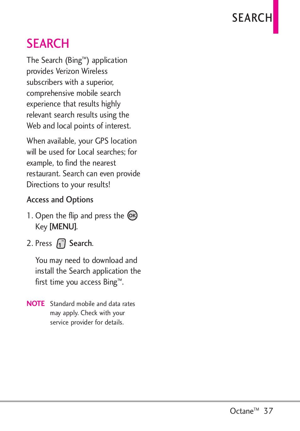 Search | LG Octane VN530 User Manual | Page 39 / 345