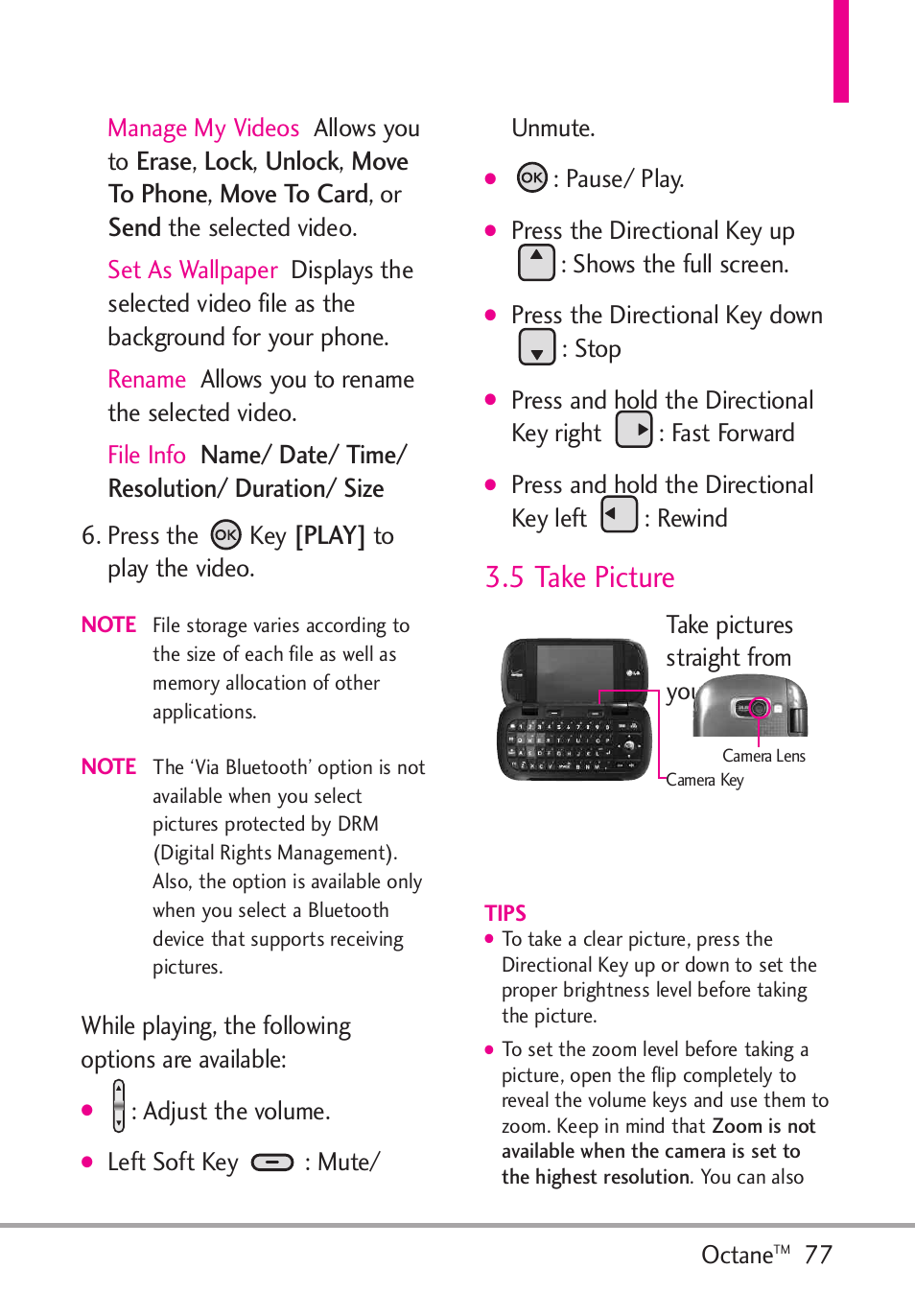 5 take picture | LG Octane VN530 User Manual | Page 79 / 345