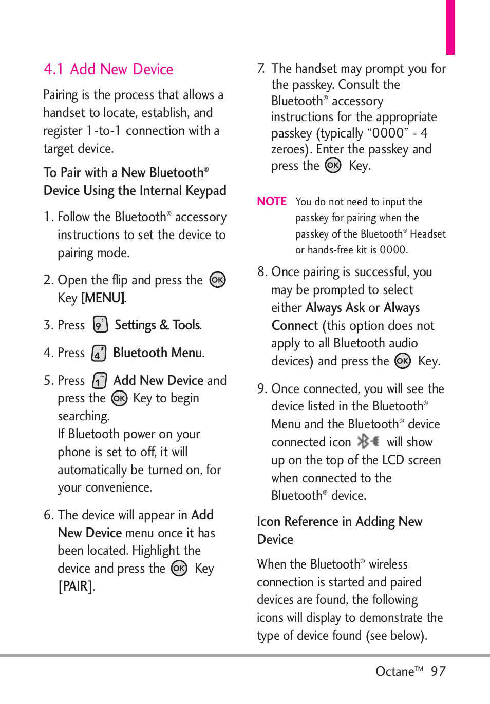 1 add new device | LG Octane VN530 User Manual | Page 99 / 345