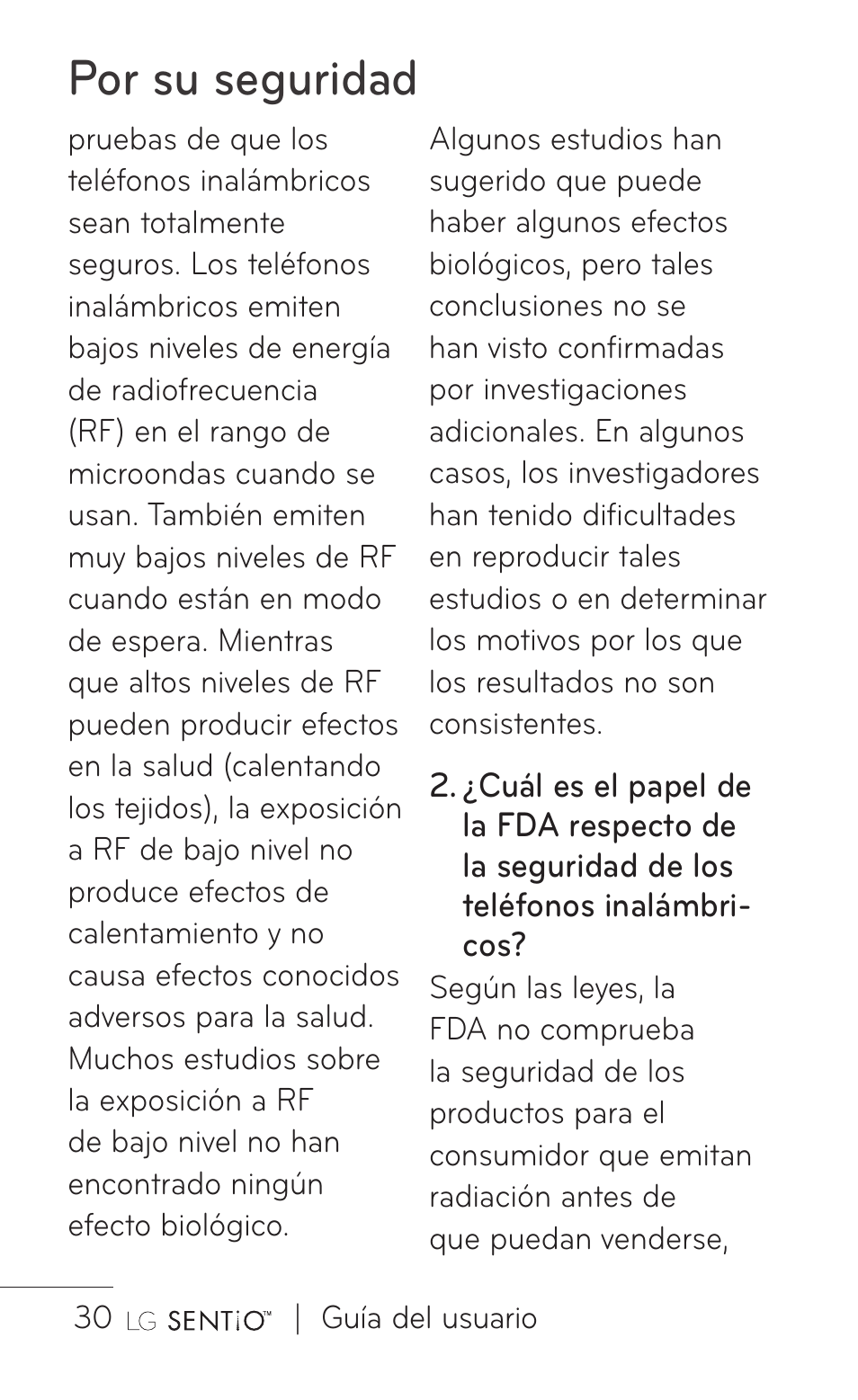Por su seguridad | LG GS505NV User Manual | Page 151 / 253