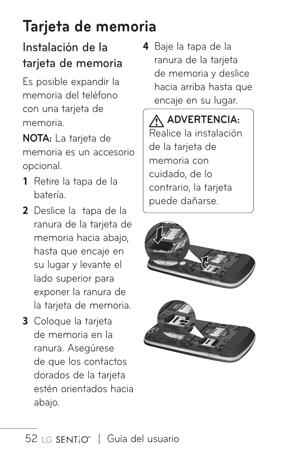Tarjeta de memoria | LG GS505NV User Manual | Page 173 / 253