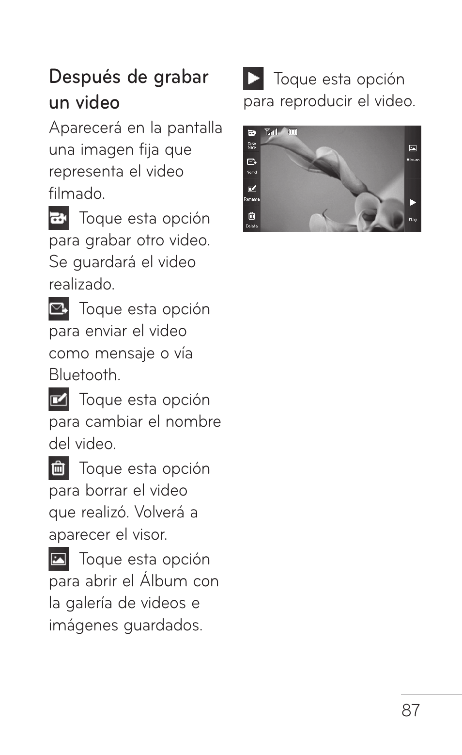 Después de grabar un video | LG GS505NV User Manual | Page 208 / 253
