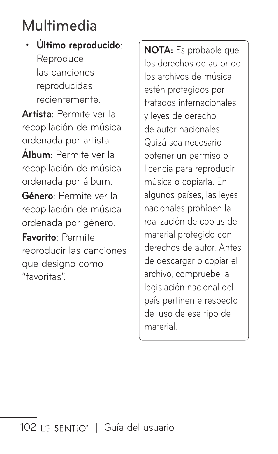 Multimedia | LG GS505NV User Manual | Page 223 / 253