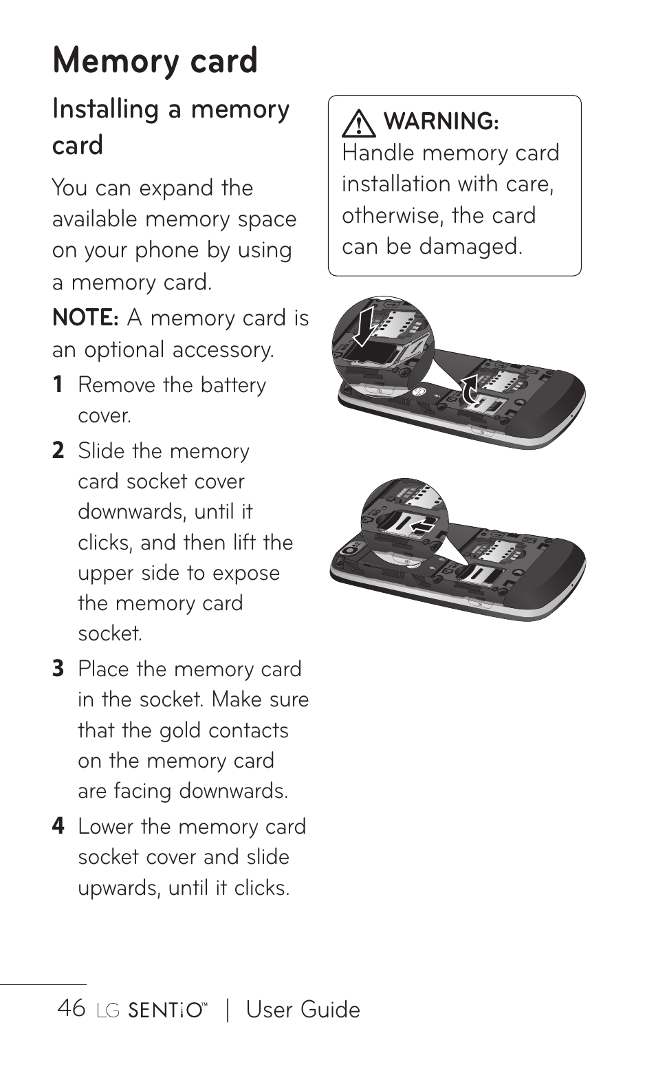 Memory card | LG GS505NV User Manual | Page 48 / 253