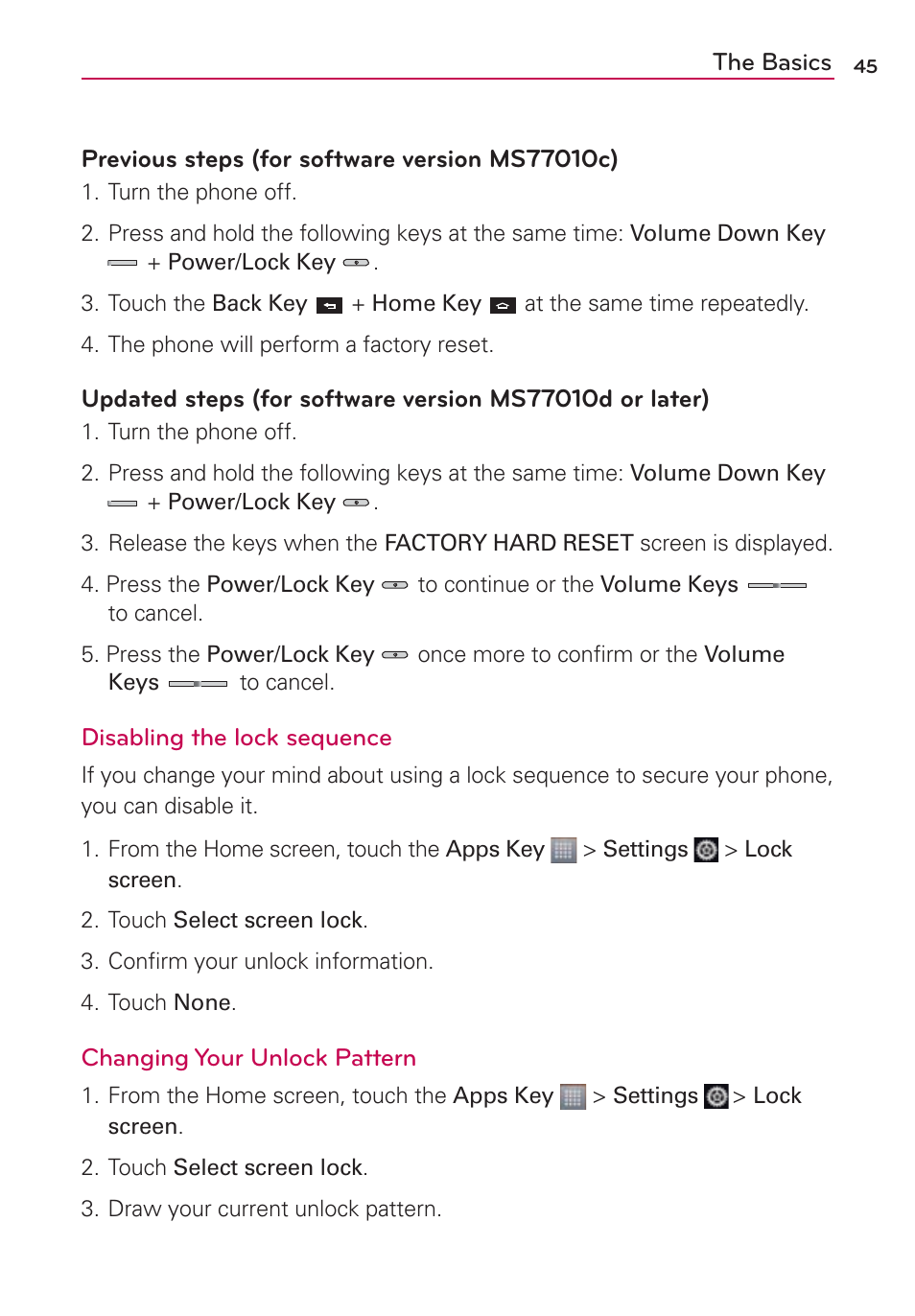 LG MS770 User Manual | Page 47 / 190