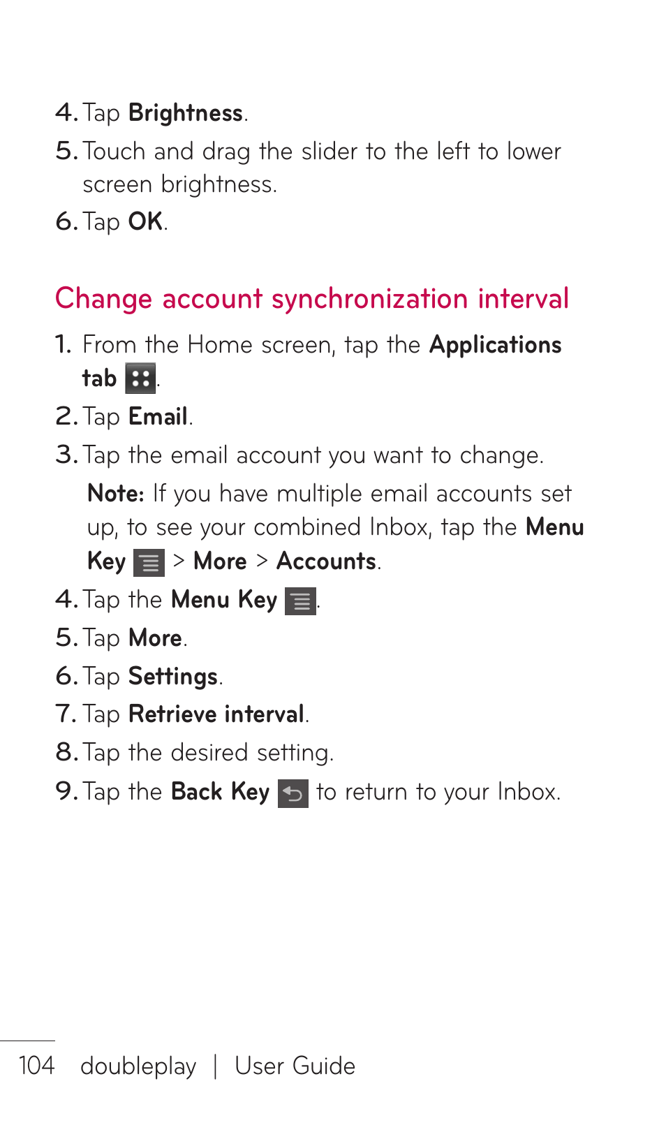 Change account synchronization interval | LG C729 User Manual | Page 104 / 412