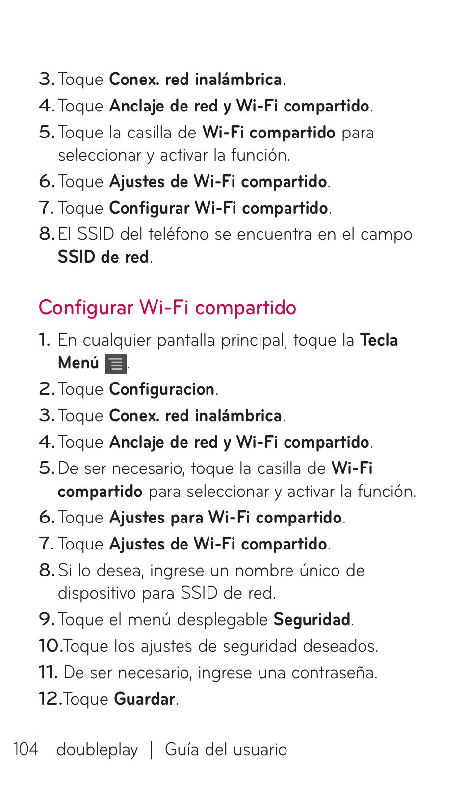 Configurar wi-fi compartido | LG C729 User Manual | Page 300 / 412
