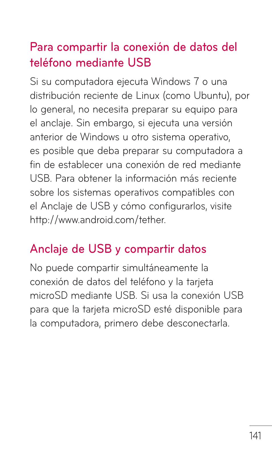 Anclaje de usb y compartir datos | LG C729 User Manual | Page 337 / 412