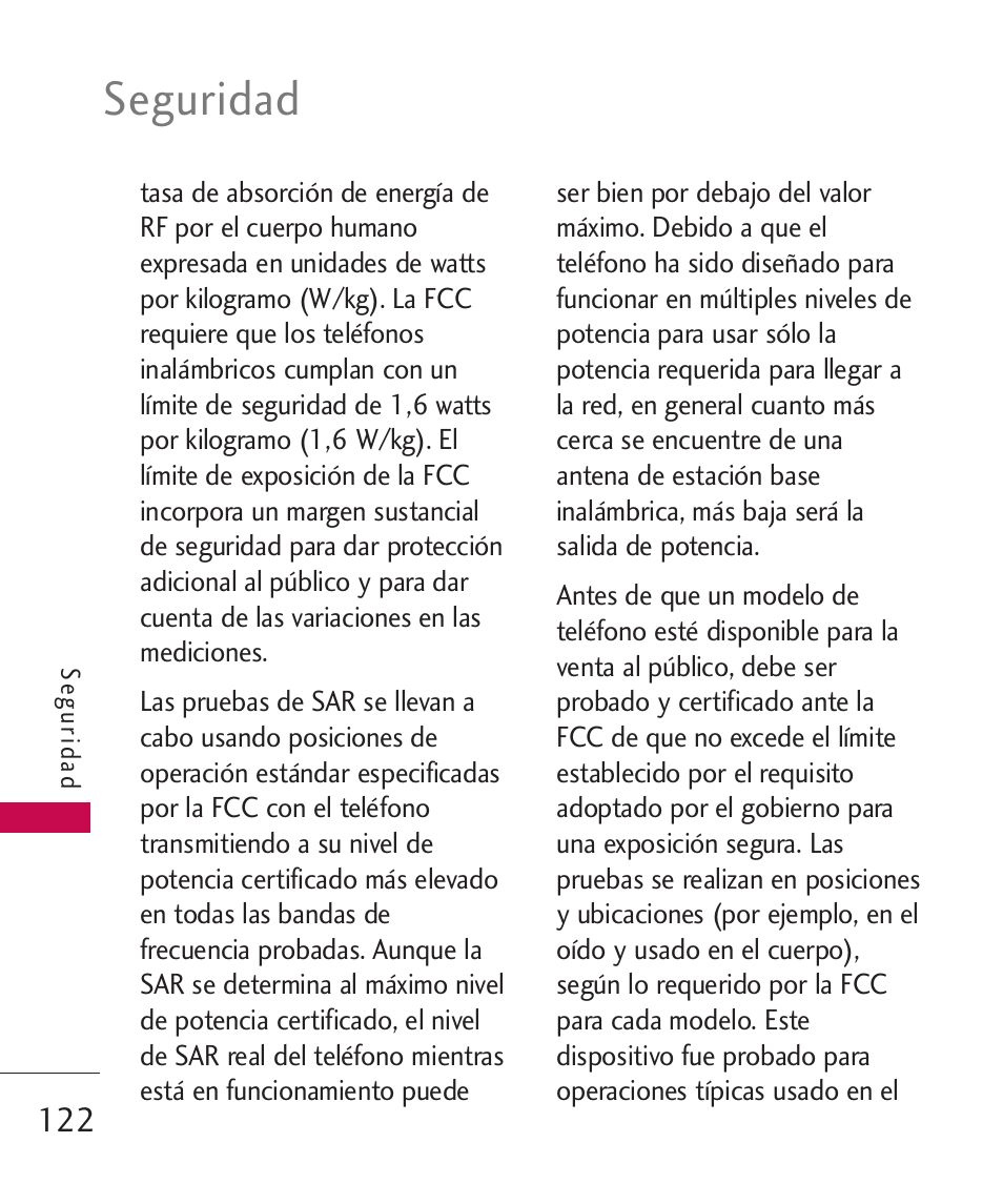 Seguridad | LG MN270 User Manual | Page 256 / 273