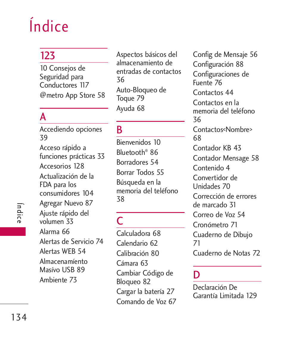 Índice | LG MN270 User Manual | Page 268 / 273