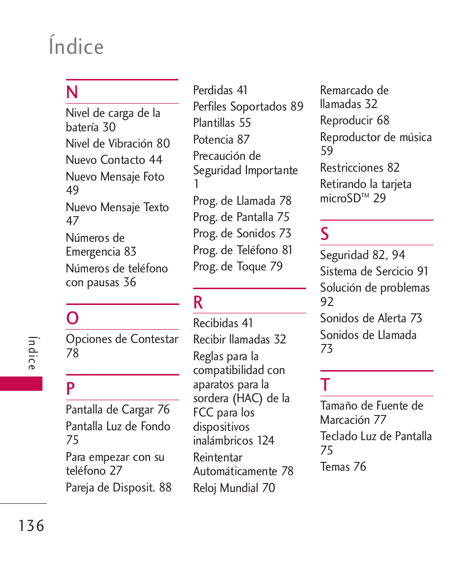 Índice | LG MN270 User Manual | Page 270 / 273