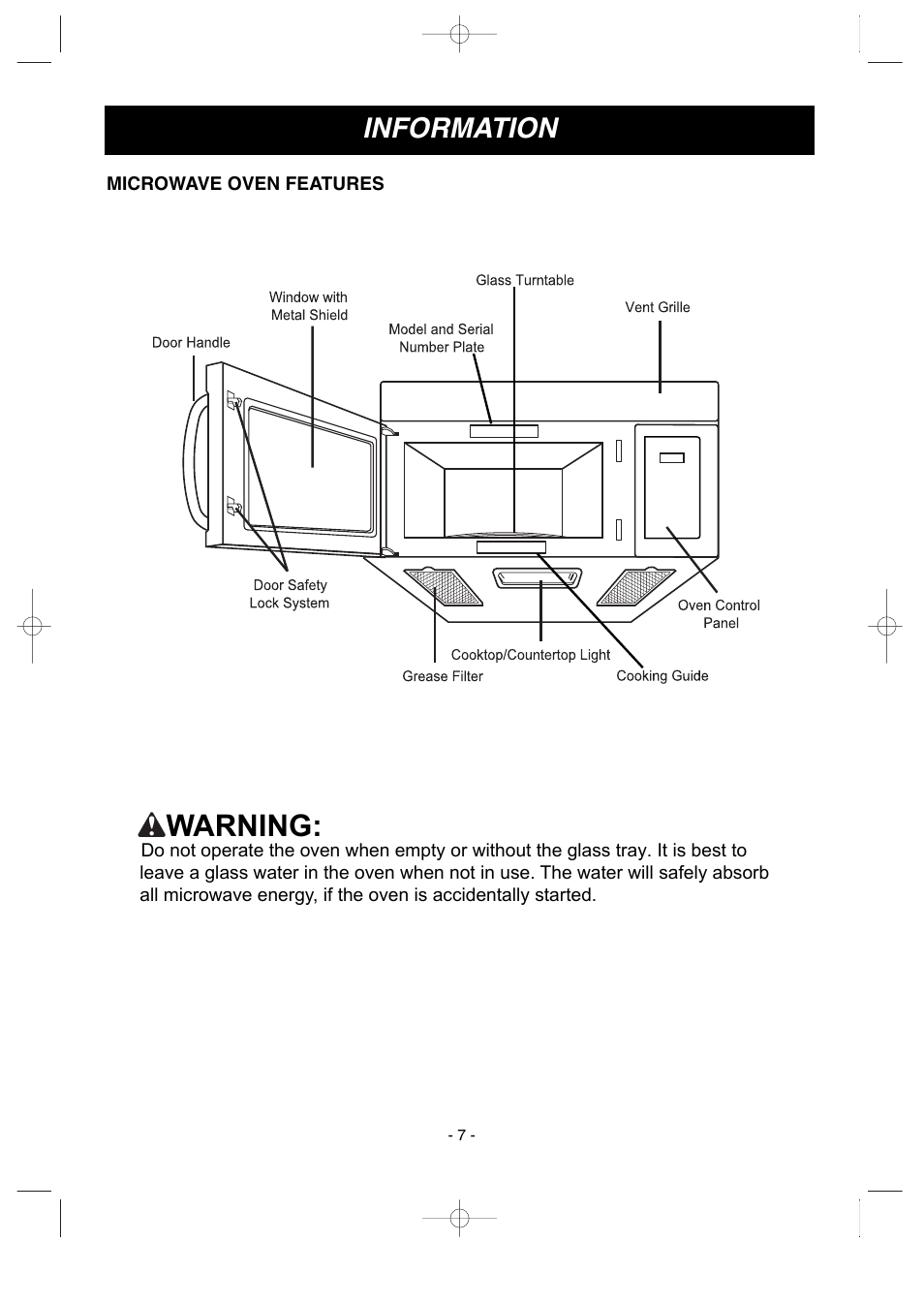 Warning, Information | LG LMV1680ST User Manual | Page 7 / 32