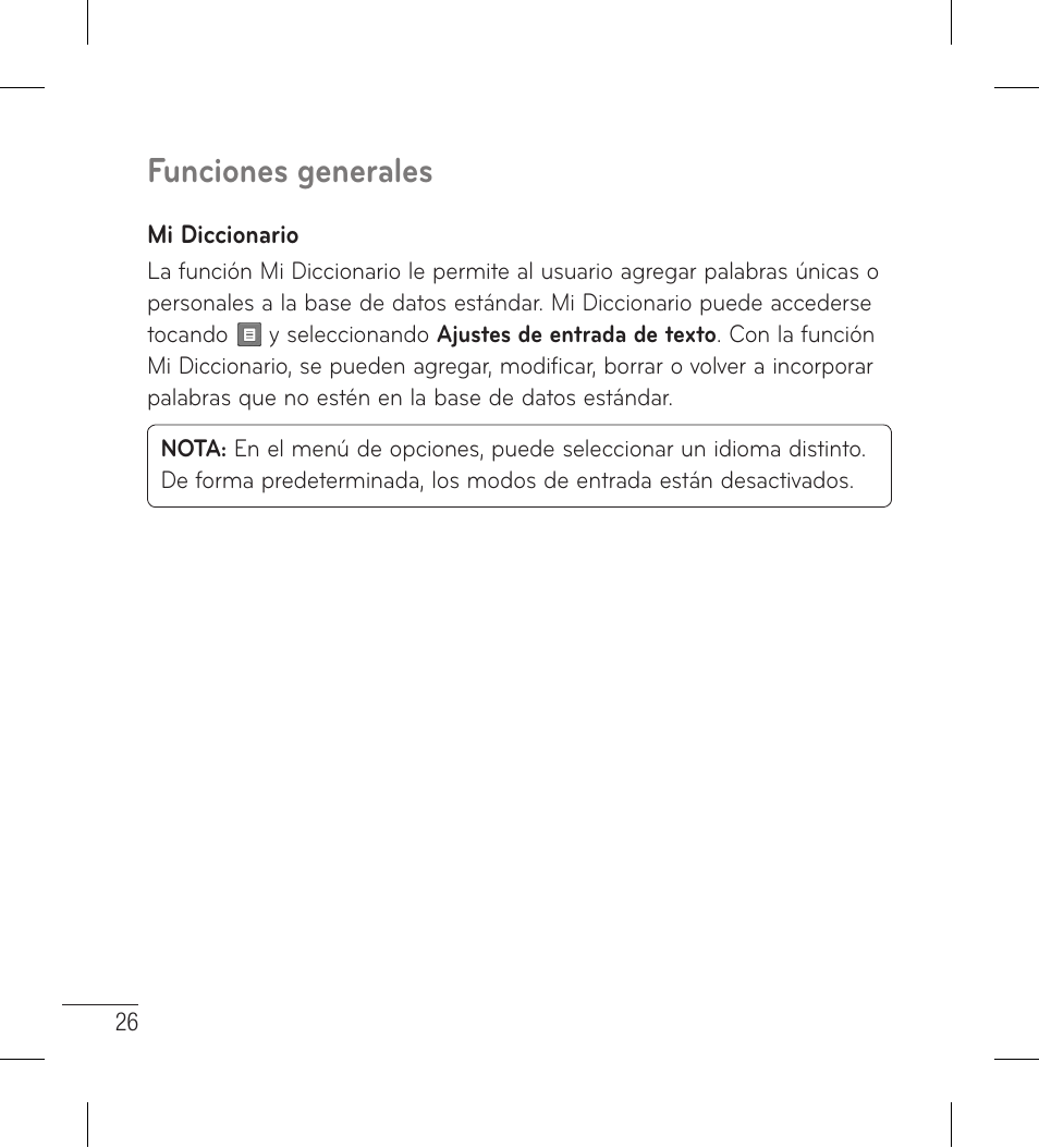 Funciones generales | LG LG306G User Manual | Page 114 / 186