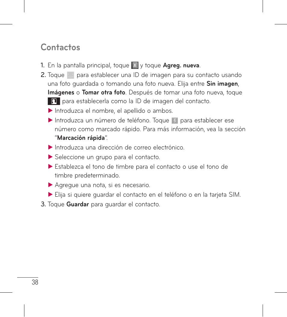 Contactos | LG LG306G User Manual | Page 126 / 186