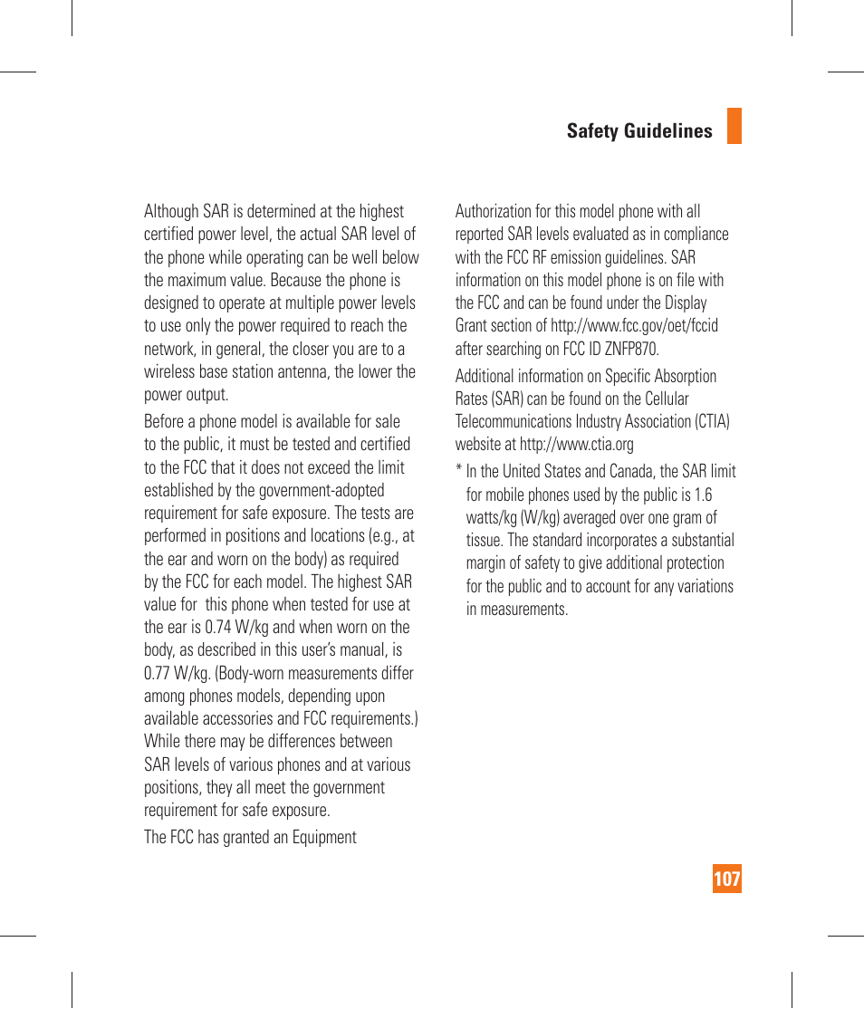LG P870 User Manual | Page 107 / 110