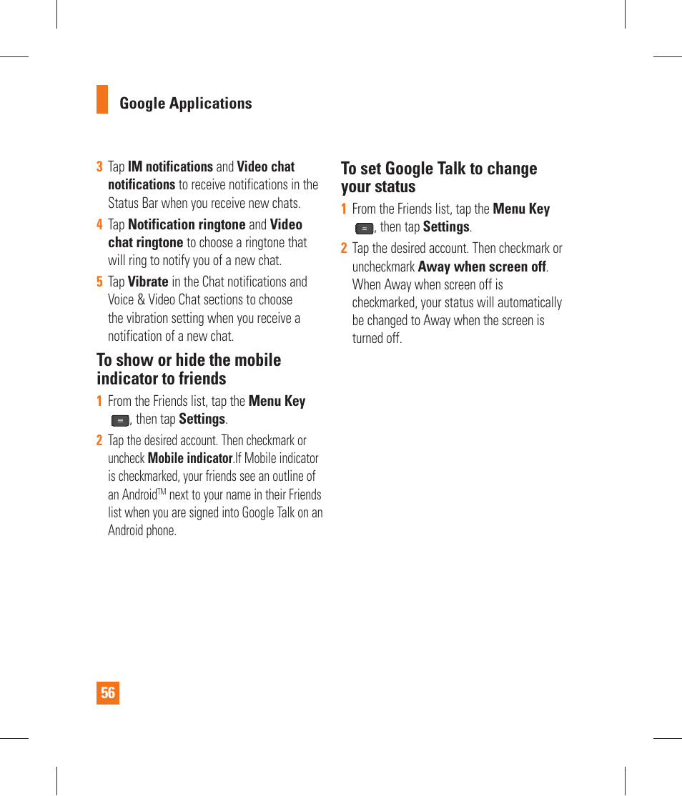 LG P870 User Manual | Page 56 / 110