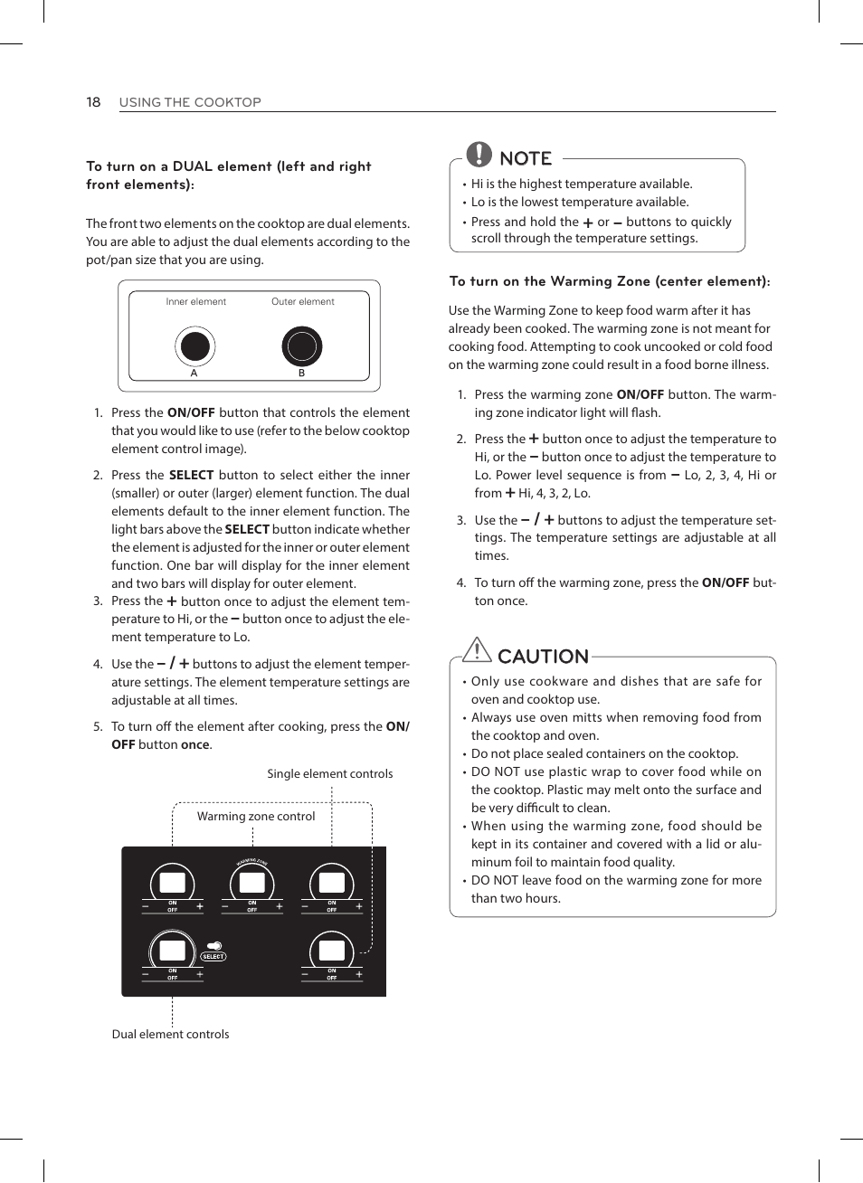 Caution | LG LRE3023SW User Manual | Page 18 / 84