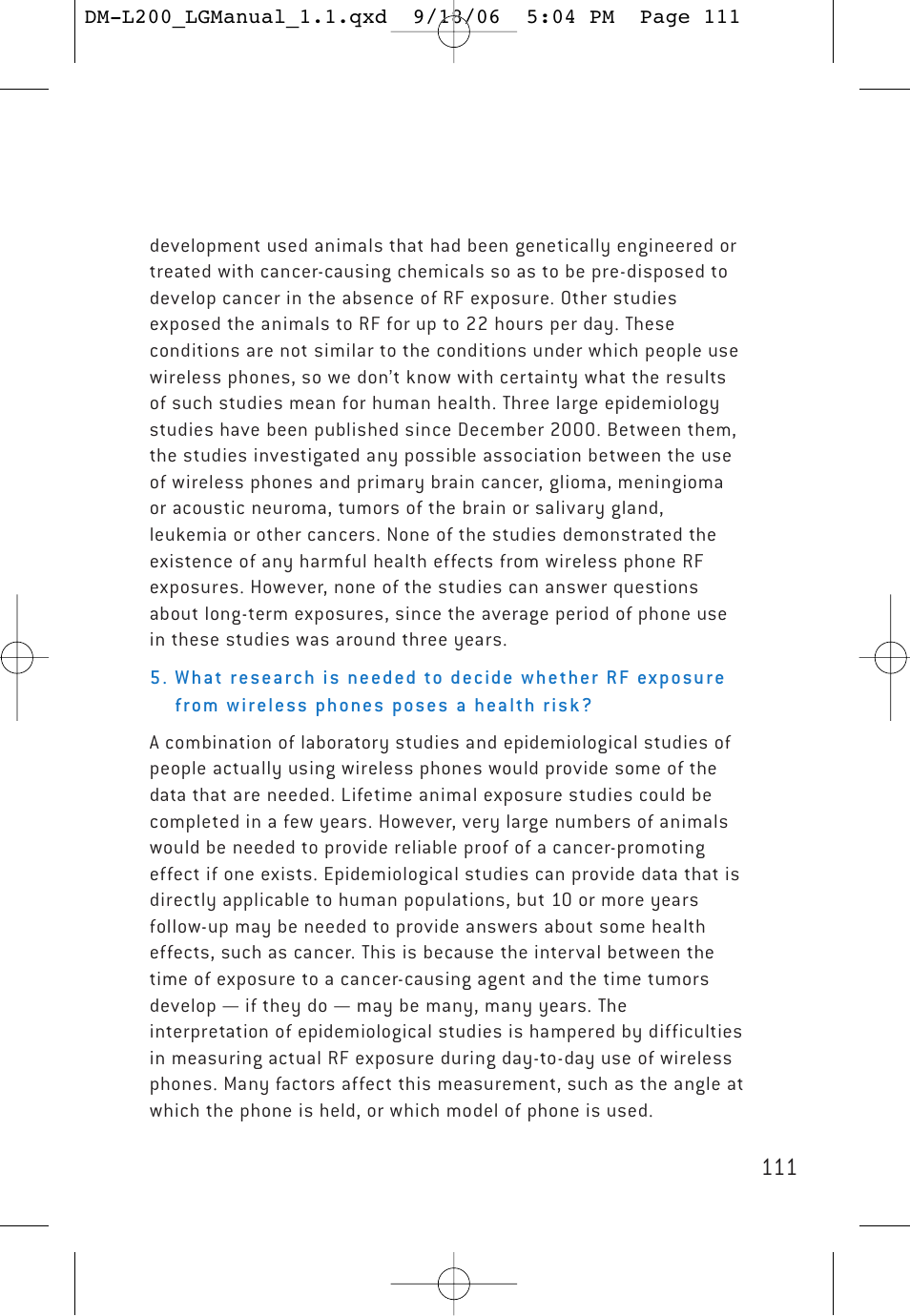LG DML200 User Manual | Page 113 / 123