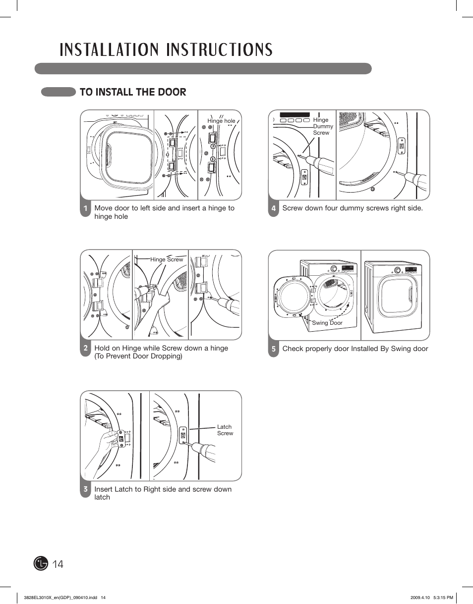 LG DLG2602R User Manual | Page 14 / 128