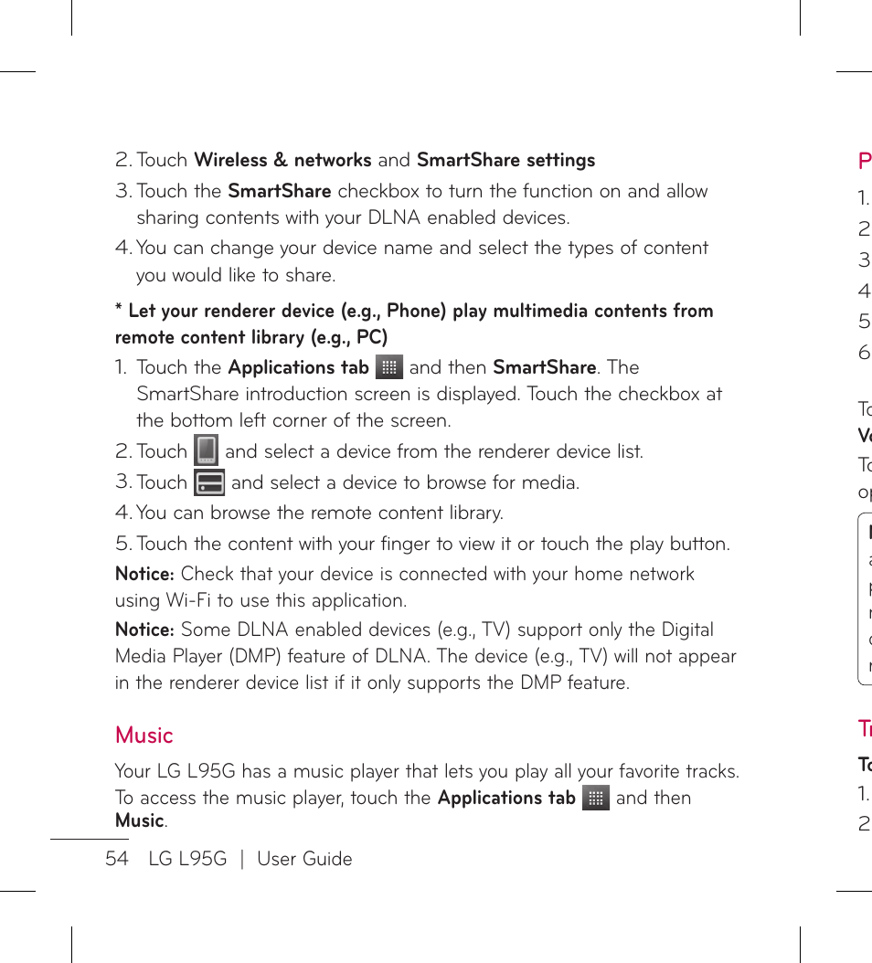 Music | LG LGL95G User Manual | Page 56 / 202