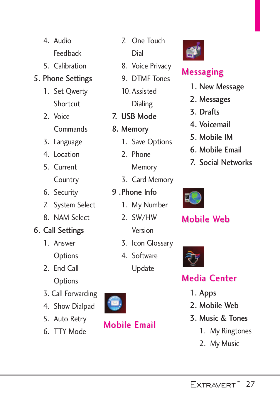 LG VN271 User Manual | Page 29 / 270