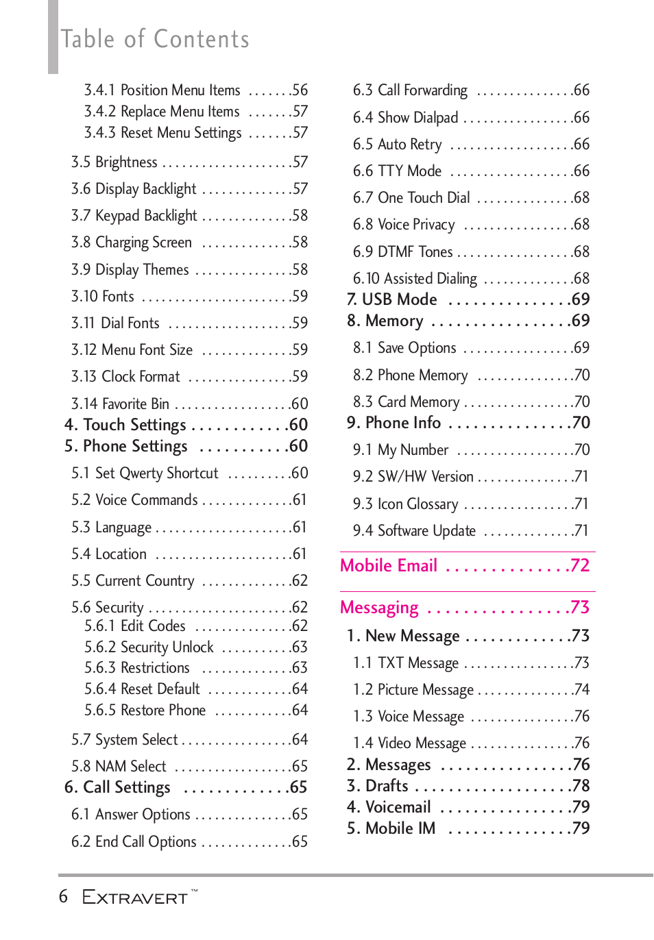 LG VN271 User Manual | Page 8 / 270
