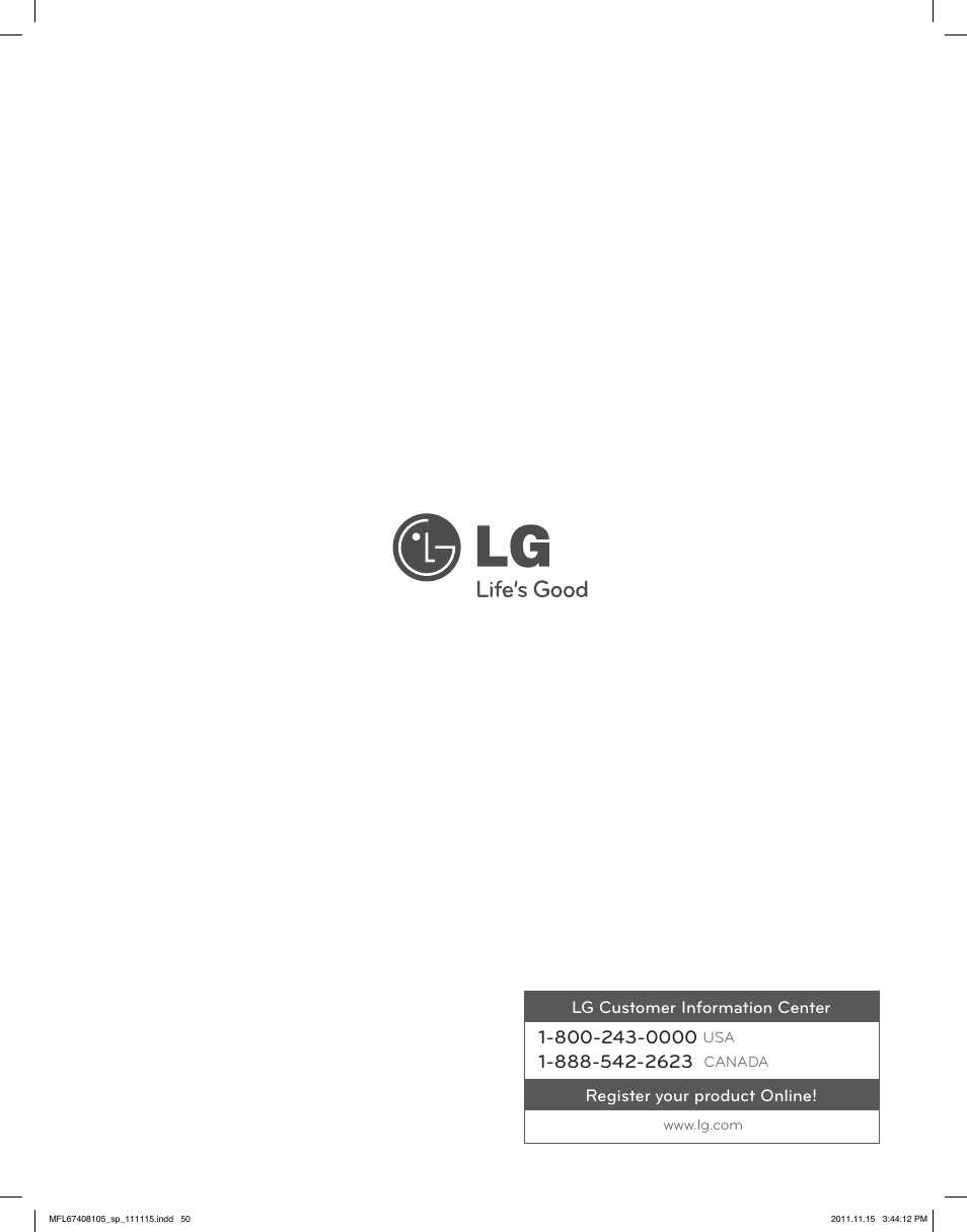 LG DLEX5101V User Manual | Page 92 / 92