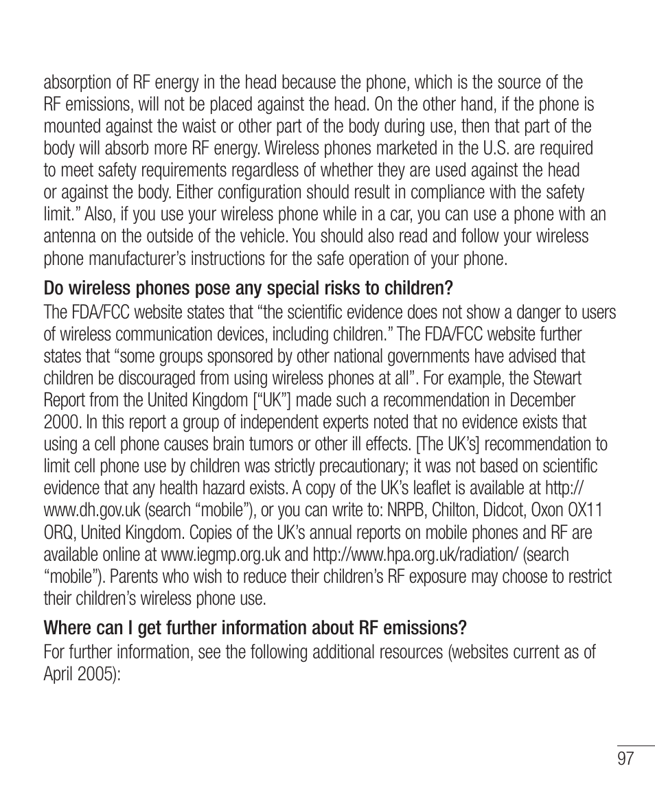 LG LGD321 User Manual | Page 99 / 118