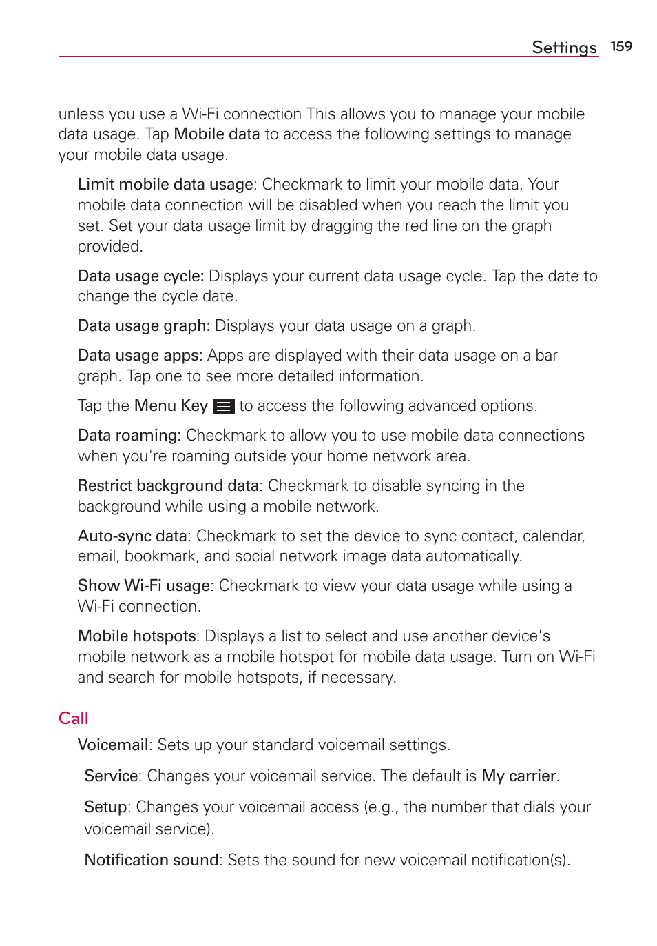 LG LGAS876 User Manual | Page 159 / 218