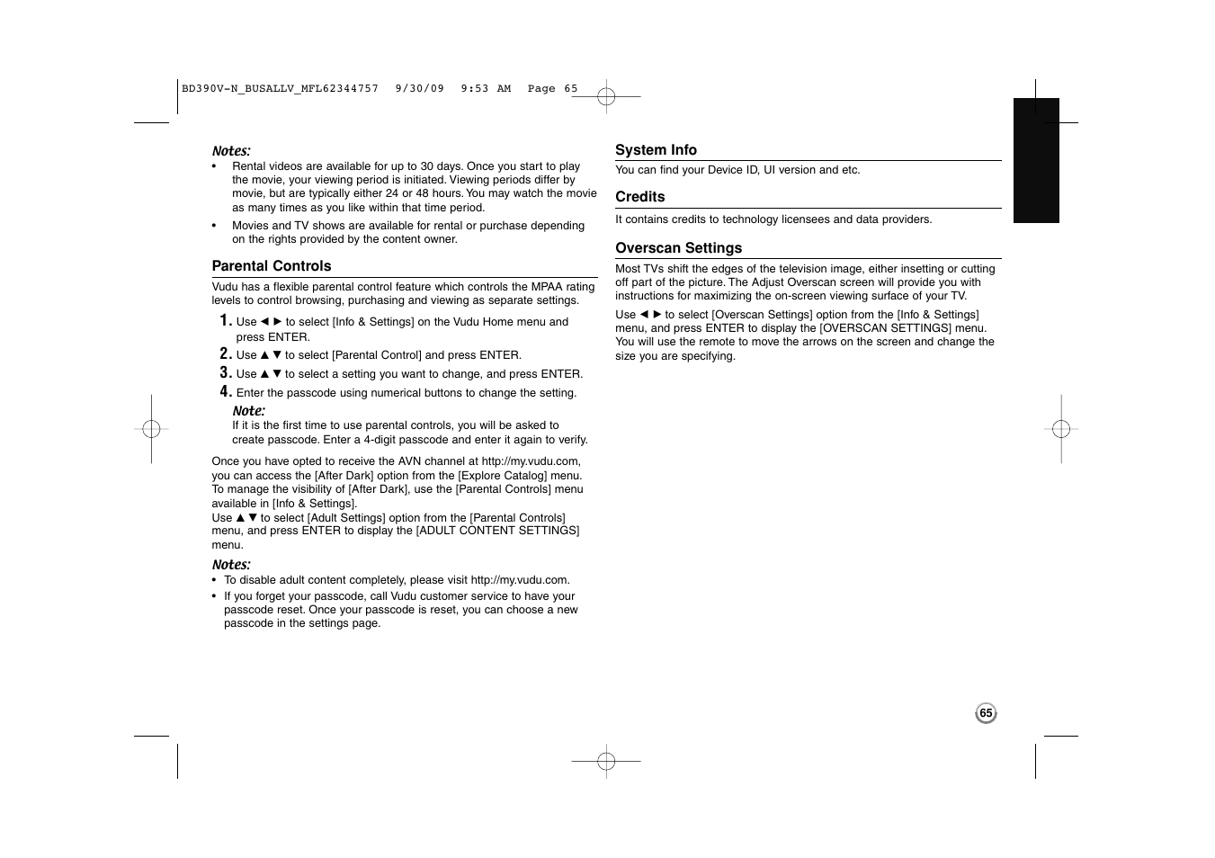 LG BD390 User Manual | Page 65 / 76