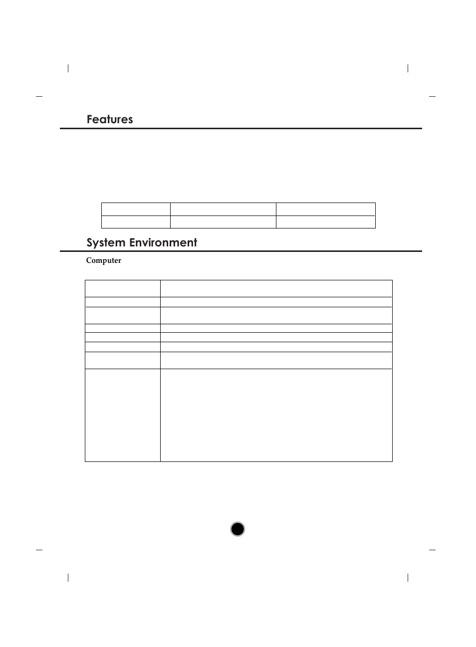 Features system environment | LG GH22NS50 User Manual | Page 5 / 13