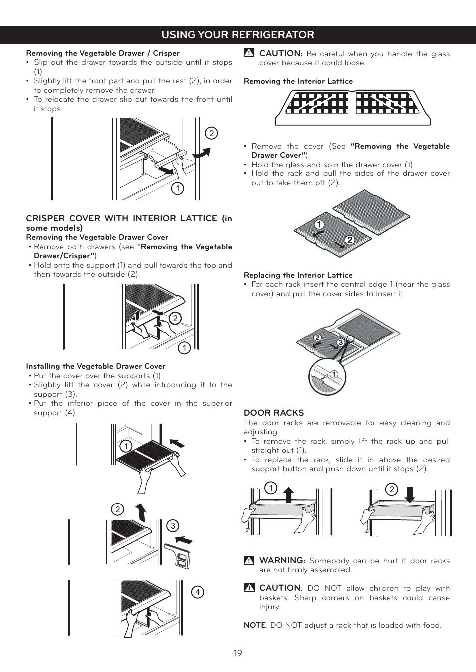 Using your refrigerator | LG LFC20760SB User Manual | Page 20 / 31