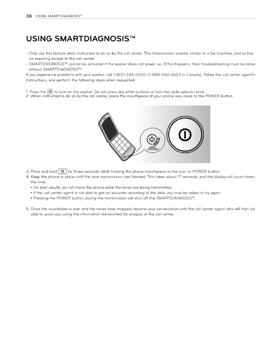 Using smartdiagnosis | LG WM3070HWA User Manual | Page 39 / 81
