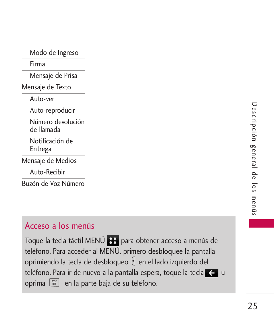 Acceso a los menús | LG LG840 User Manual | Page 167 / 293
