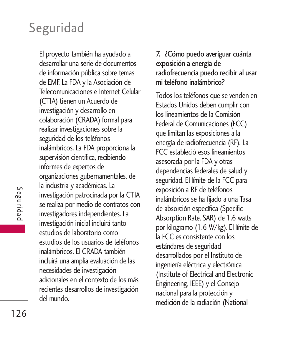 Seguridad | LG LG840 User Manual | Page 268 / 293