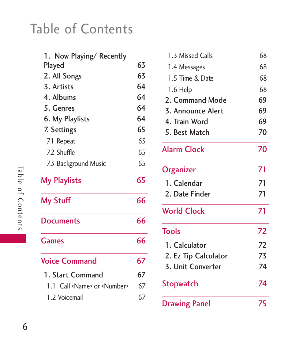 LG LG840 User Manual | Page 8 / 293