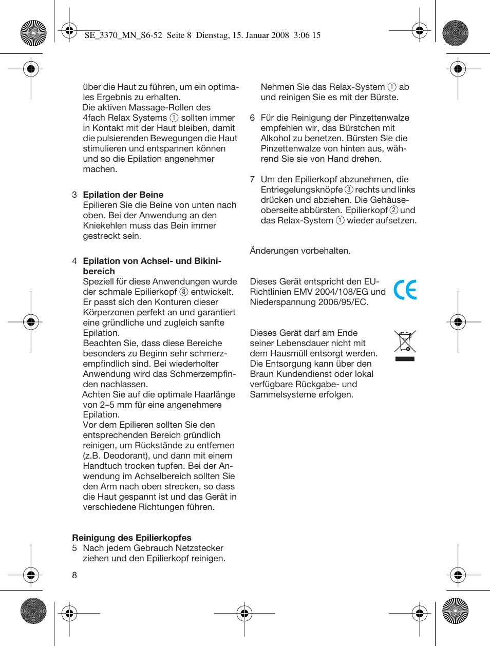 Braun 3370-5318 Silk-épil SoftPerfection User Manual | Page 7 / 46