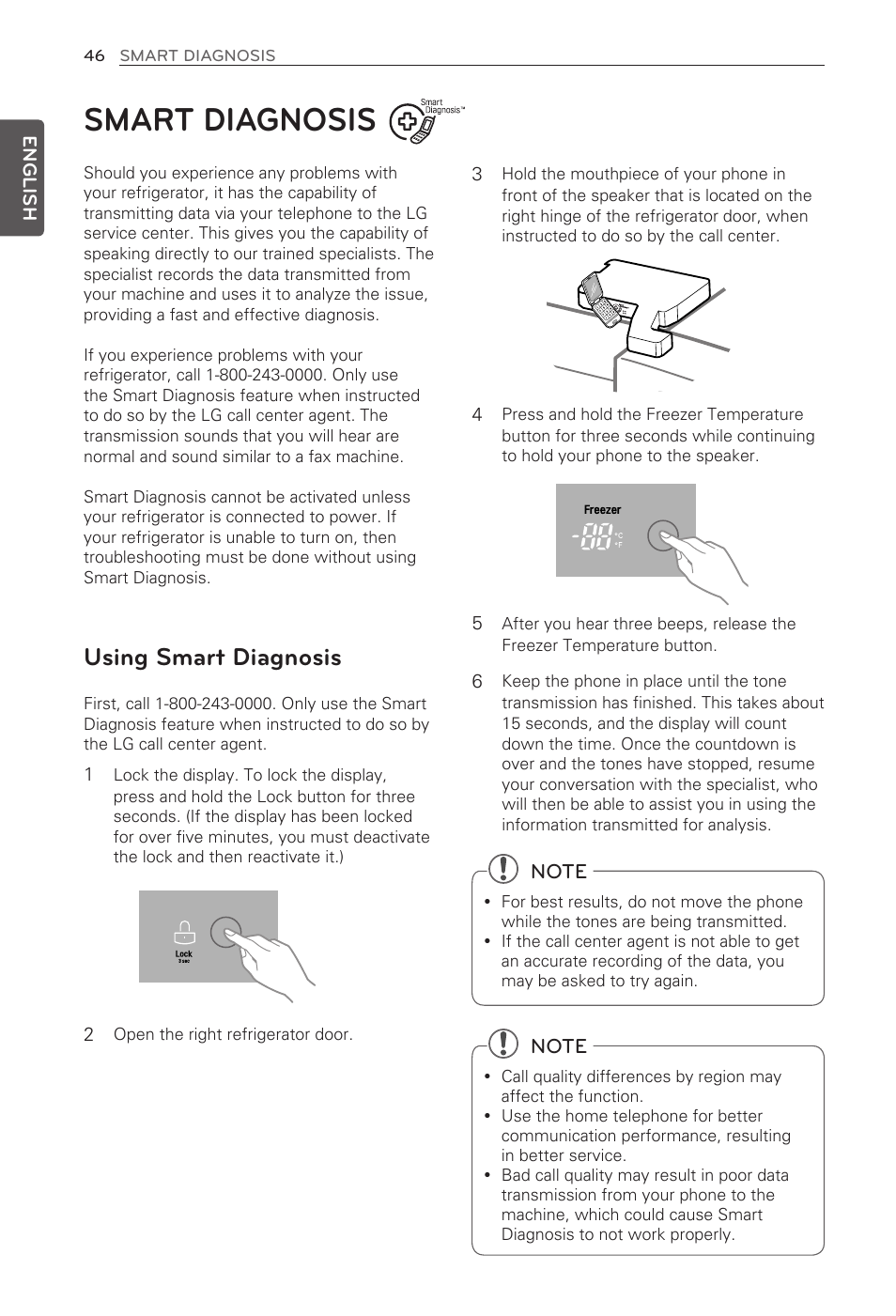 Smart diagnosis, Using smart diagnosis | LG LFX31945ST User Manual | Page 46 / 63