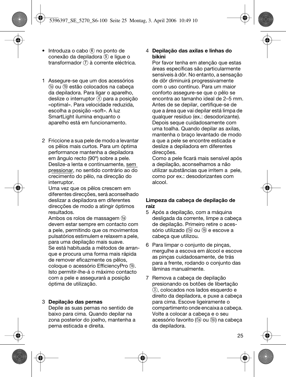 Braun 5270-5396 Silk-épil Xelle User Manual | Page 25 / 95