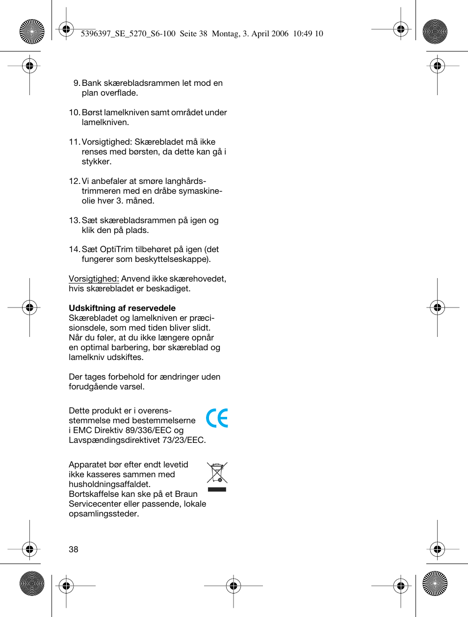 Braun 5270-5396 Silk-épil Xelle User Manual | Page 38 / 95