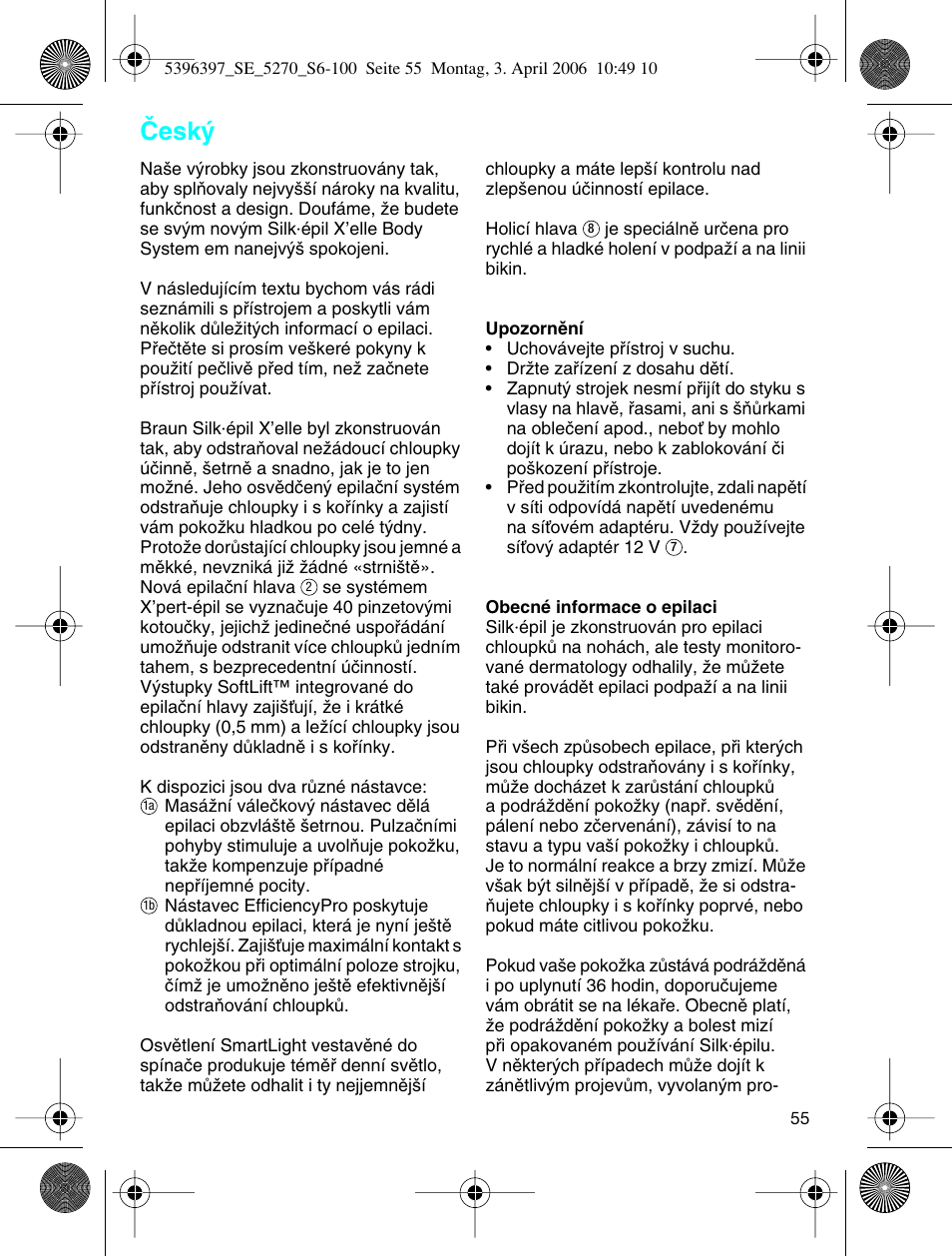 Âesk | Braun 5270-5396 Silk-épil Xelle User Manual | Page 55 / 95